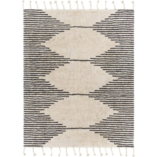 Moroccan Handmade Cotton Beige Area Rug Rug Size: Rectangle 2'6" X 4'