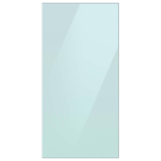 Morning Blue Glass Bespoke 4-Door French Door Refrigerator Top Panel